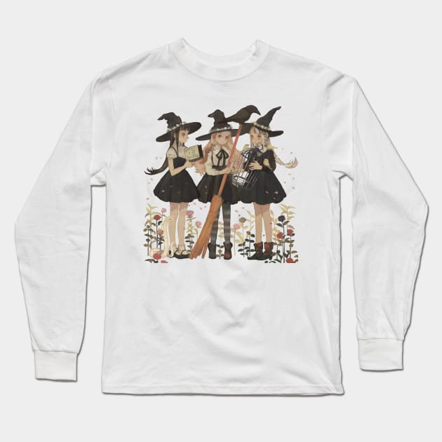 Witches Long Sleeve T-Shirt by rt0no